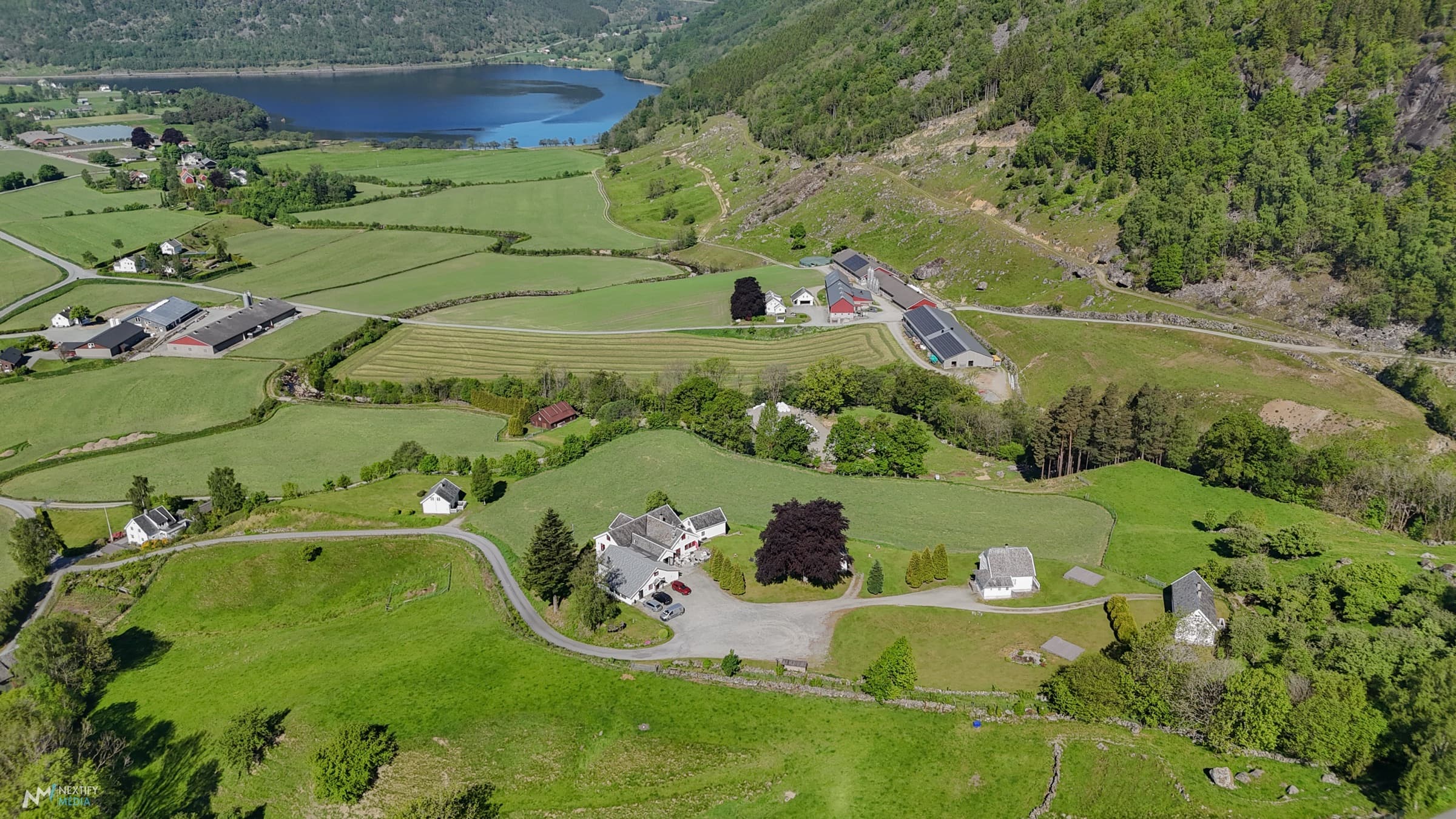 Høiland Gård fra luften