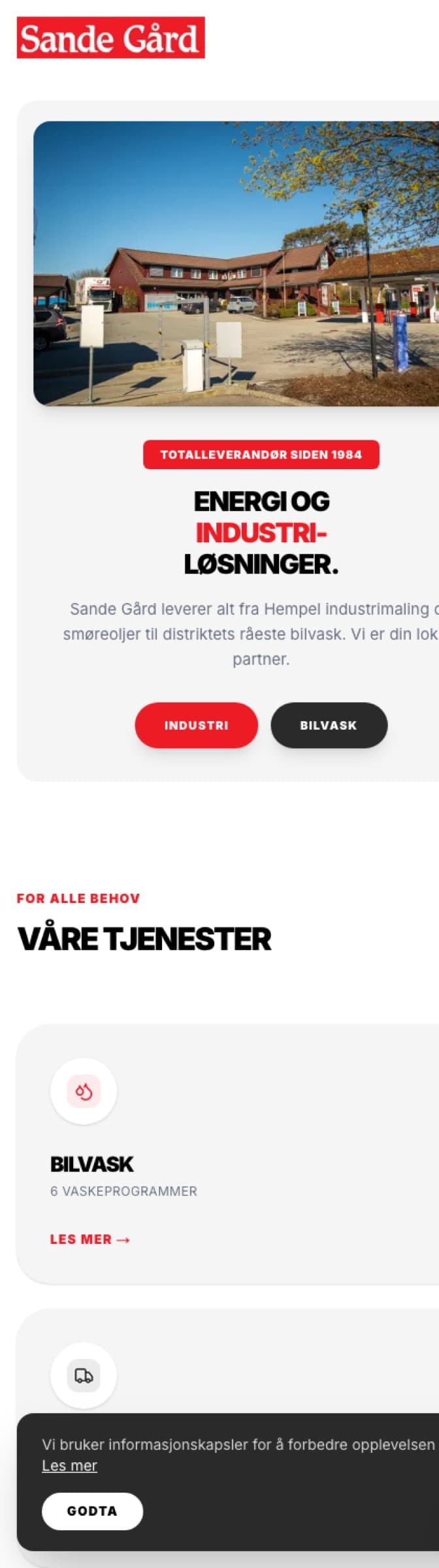 Mobilvisning av sandegaard.no